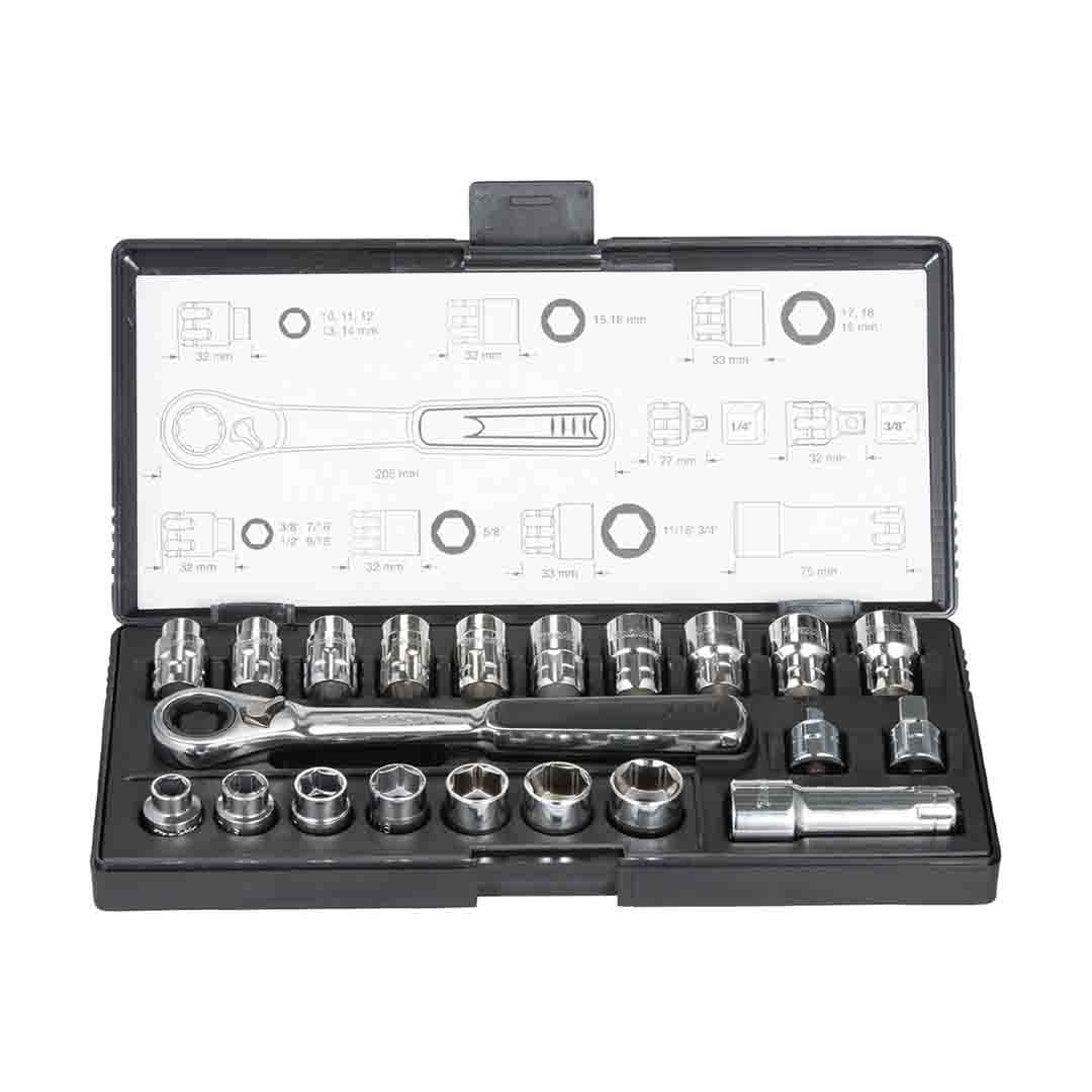 Makita B-65604-b Ratchet handle with sockets & screwdriver bits (21 pcs )